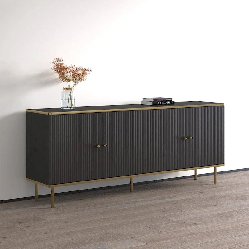 Buffet-crédence moderne mat de 72 pouces