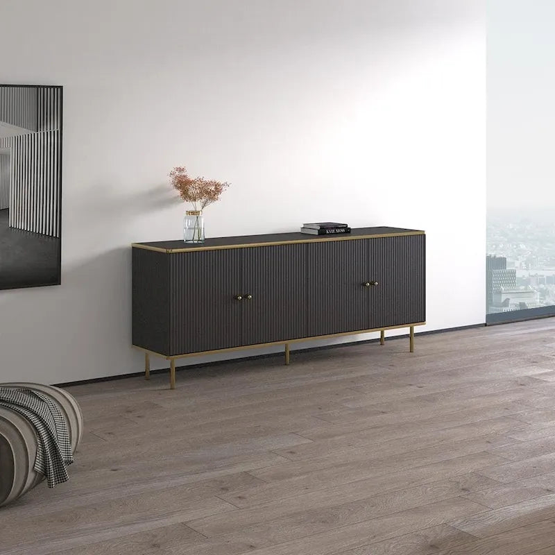 Buffet-crédence moderne mat de 72 pouces