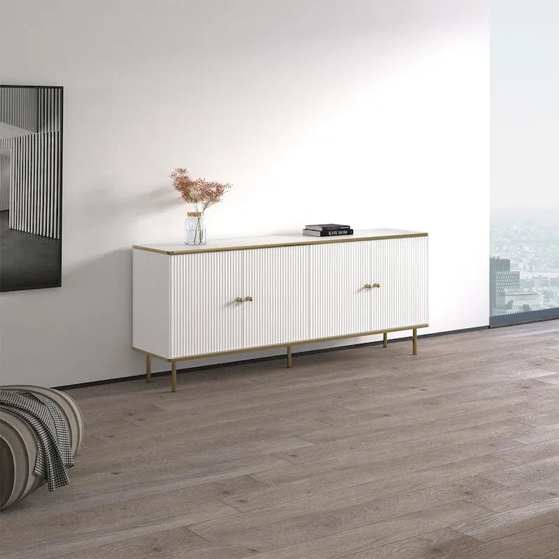 Buffet-crédence moderne mat de 72 pouces