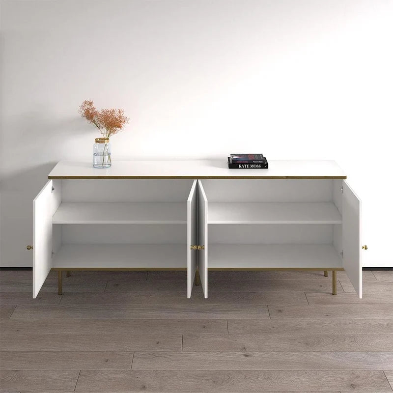 Buffet-crédence moderne mat de 72 pouces