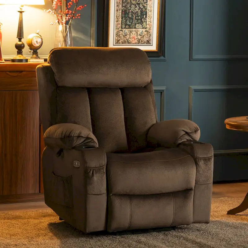 Grand fauteuil releveur inclinable avec repose-pieds étendu pour personnes de grande taille et fortes corpulences