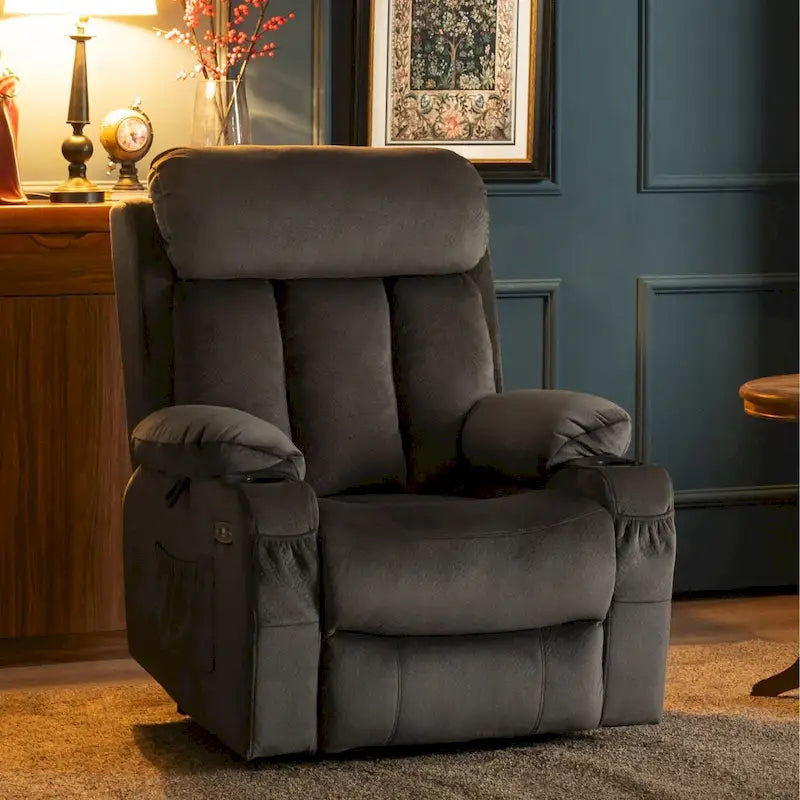 Grand fauteuil releveur inclinable avec repose-pieds étendu pour personnes de grande taille et fortes corpulences