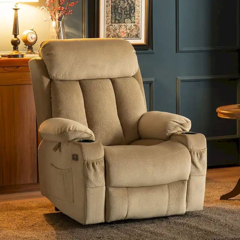 Grand fauteuil releveur inclinable avec repose-pieds étendu pour personnes de grande taille et fortes corpulences