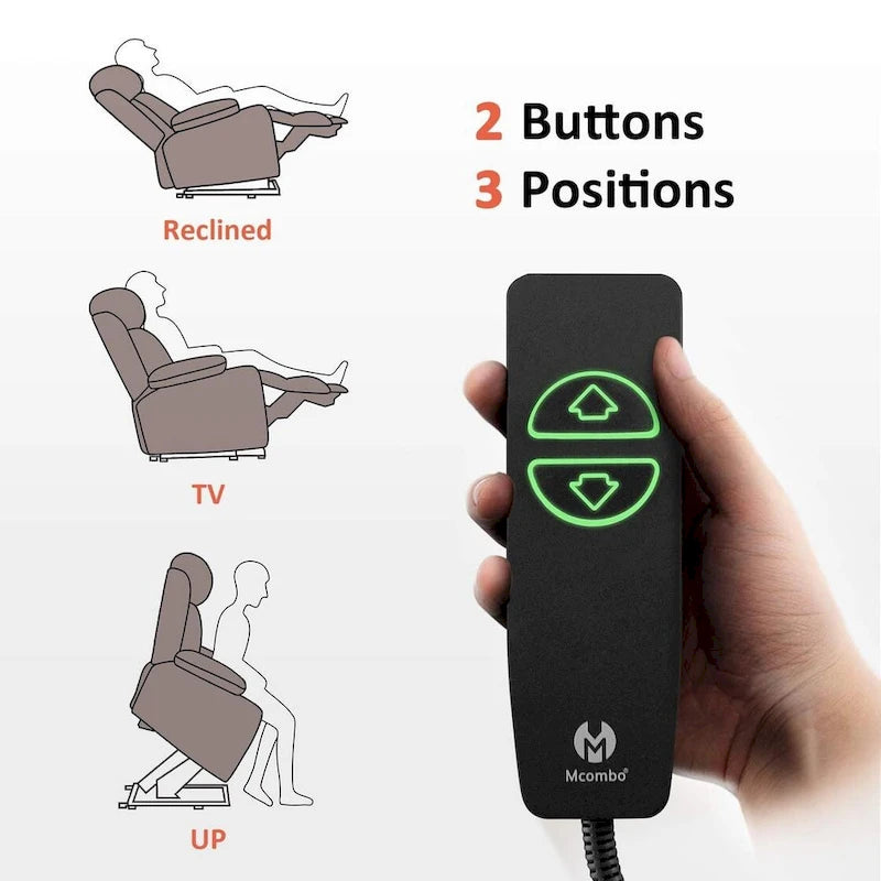 Grand fauteuil releveur inclinable avec repose-pieds étendu pour personnes de grande taille et fortes corpulences