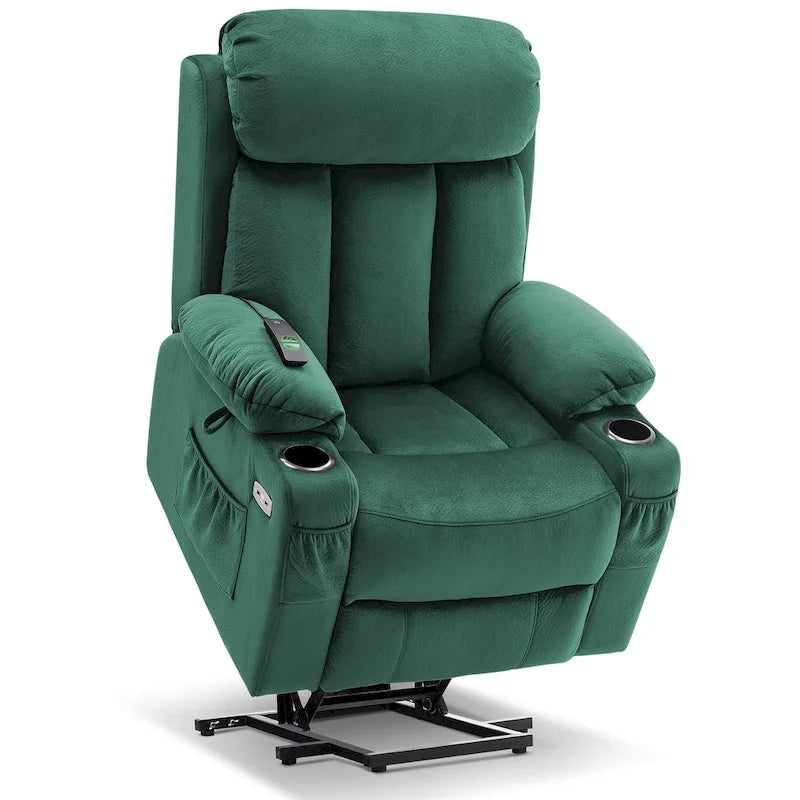 Grand fauteuil releveur inclinable avec repose-pieds étendu pour personnes de grande taille et fortes corpulences