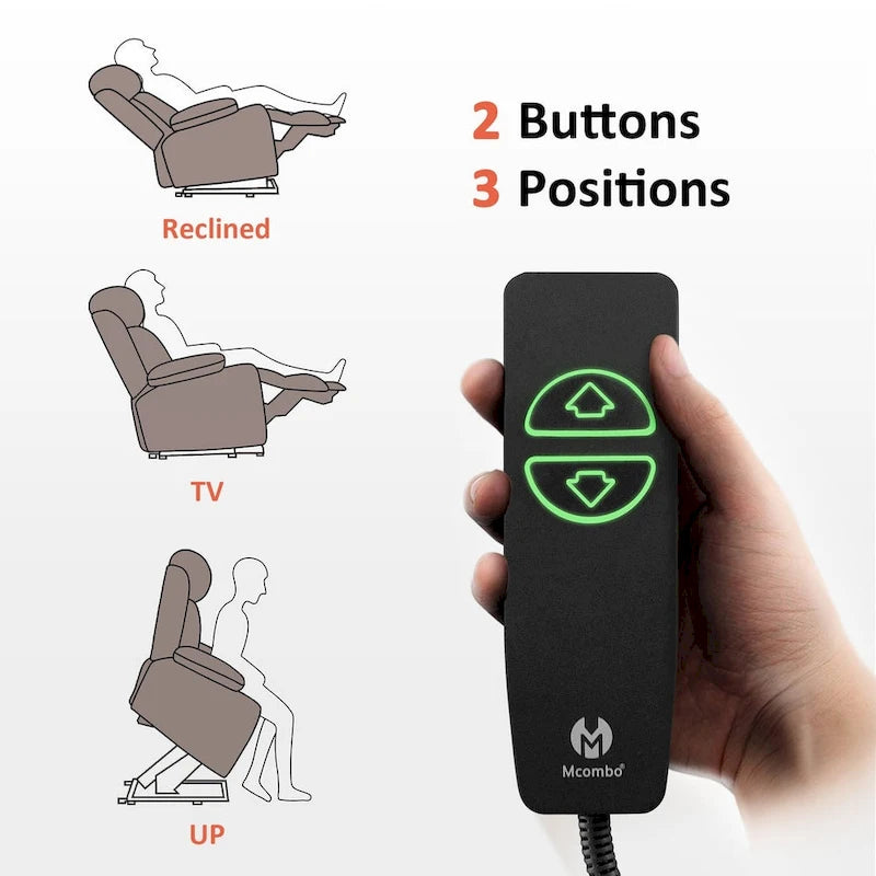 Grand fauteuil releveur inclinable avec repose-pieds étendu pour personnes de grande taille et fortes corpulences