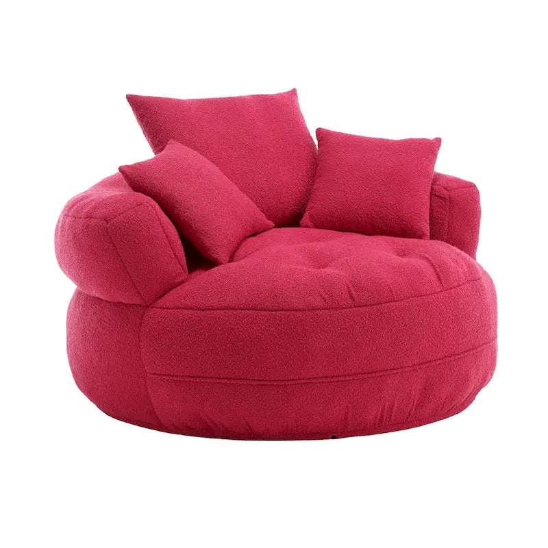 Circular Wide Fabric Sofa Chair