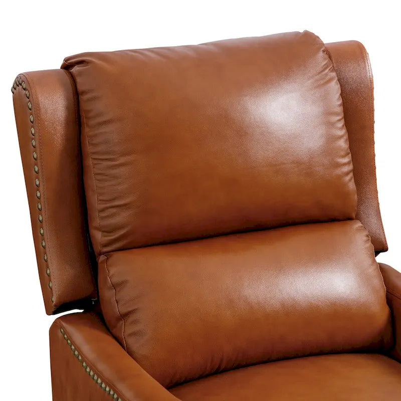 Fauteuil inclinable en cuir véritable - Style Mid-Century