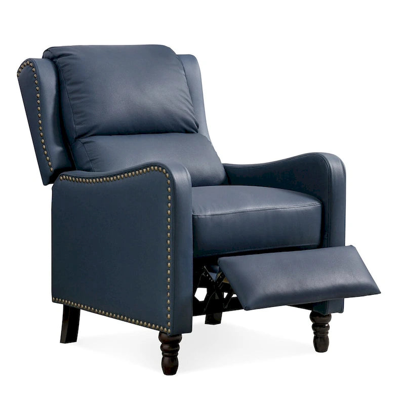 Fauteuil inclinable en cuir véritable - Style Mid-Century
