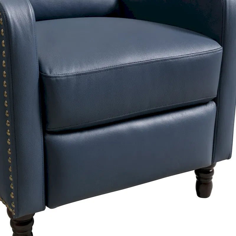 Fauteuil inclinable en cuir véritable - Style Mid-Century