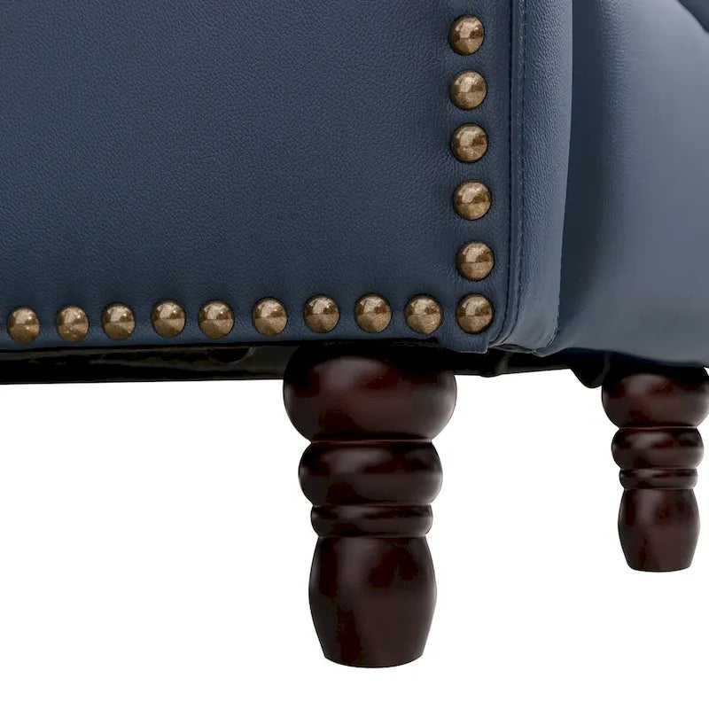Fauteuil inclinable en cuir véritable - Style Mid-Century