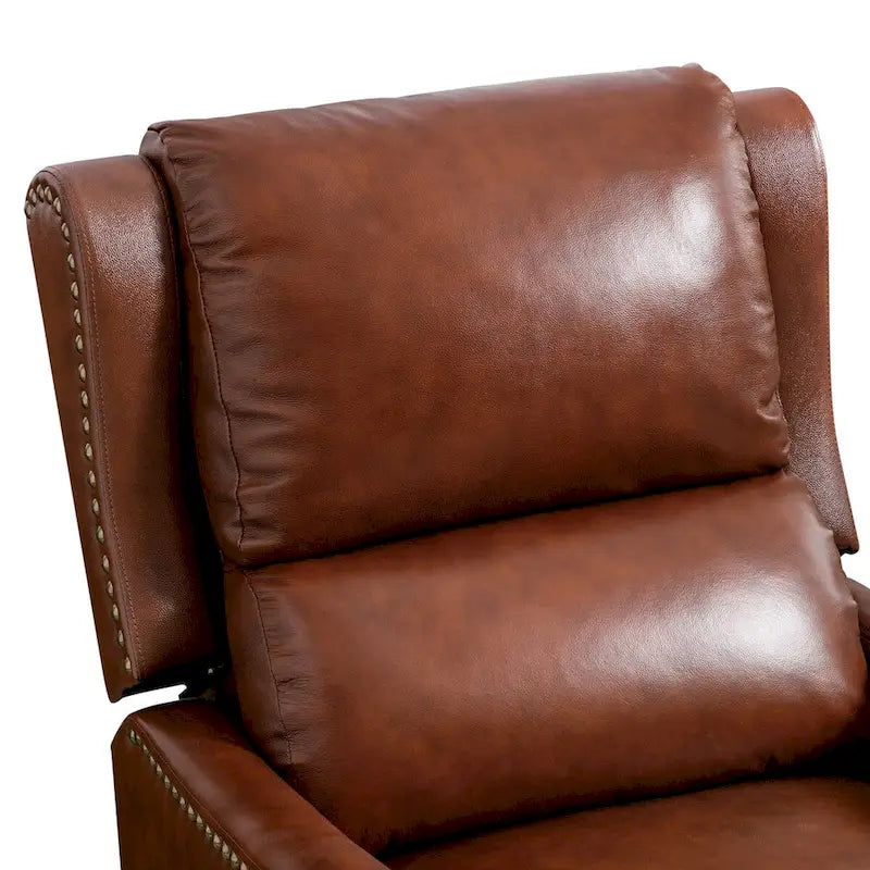 Fauteuil inclinable en cuir véritable - Style Mid-Century