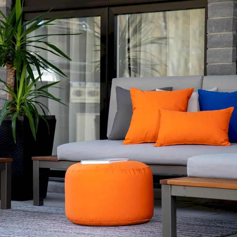 Pouf Ottoman imperméable intérieur/extérieur - 11 couleurs