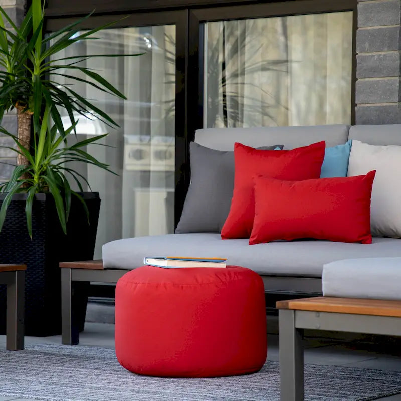 Pouf Ottoman imperméable intérieur/extérieur - 11 couleurs