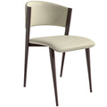 Chaise de salle à manger moderne avec assise en cuir PU et métal noir