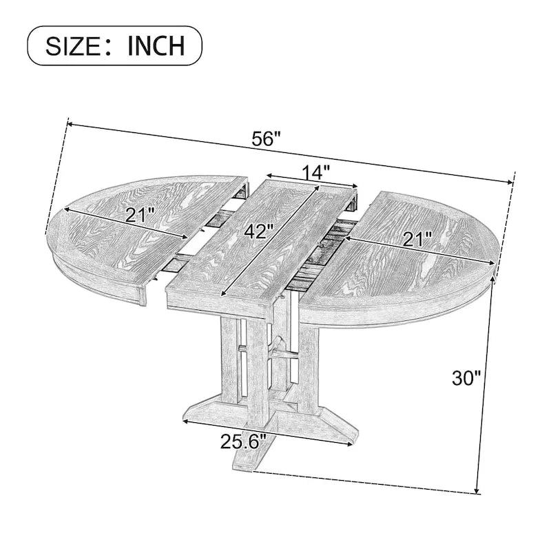 Table à manger extensible ronde