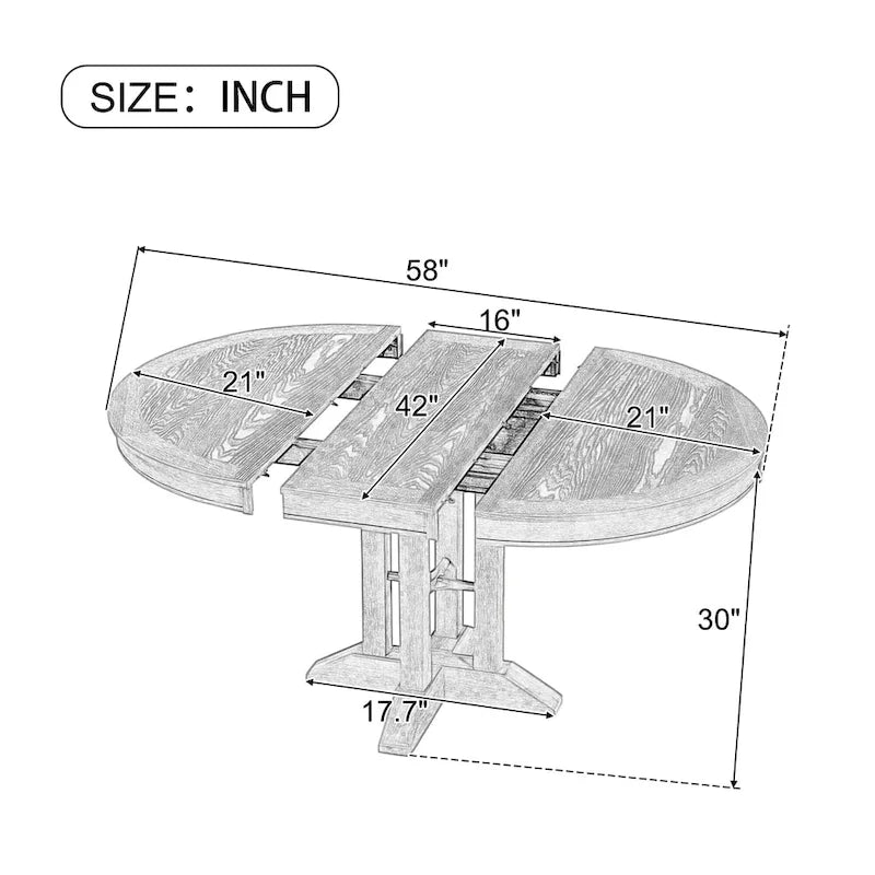Table à manger extensible ronde