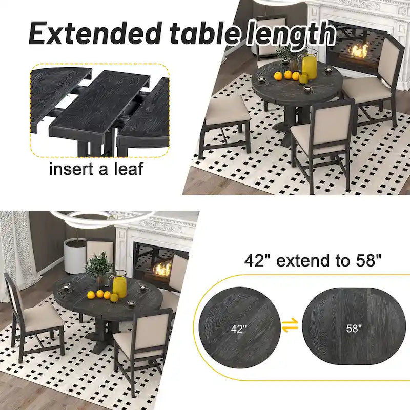 Table à manger extensible ronde