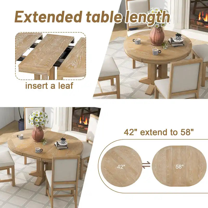 Table à manger extensible ronde