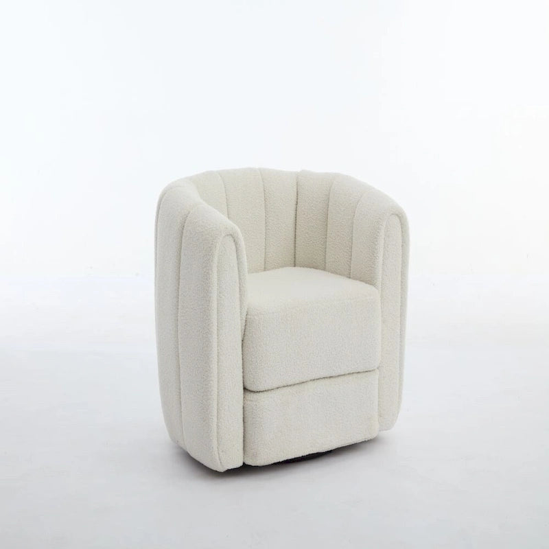 Fauteuil d'appoint pivotant, fauteuils ronds modernes rembourrés, fauteuil d'appoint pivotant confortable