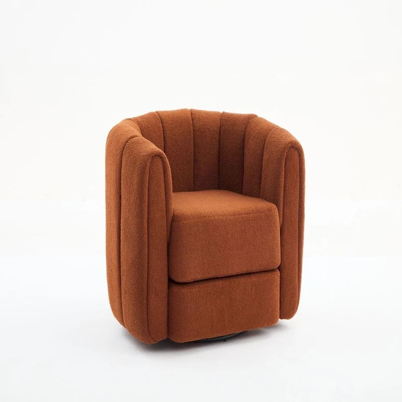 Fauteuil d'appoint pivotant, fauteuils ronds modernes rembourrés, fauteuil d'appoint pivotant confortable