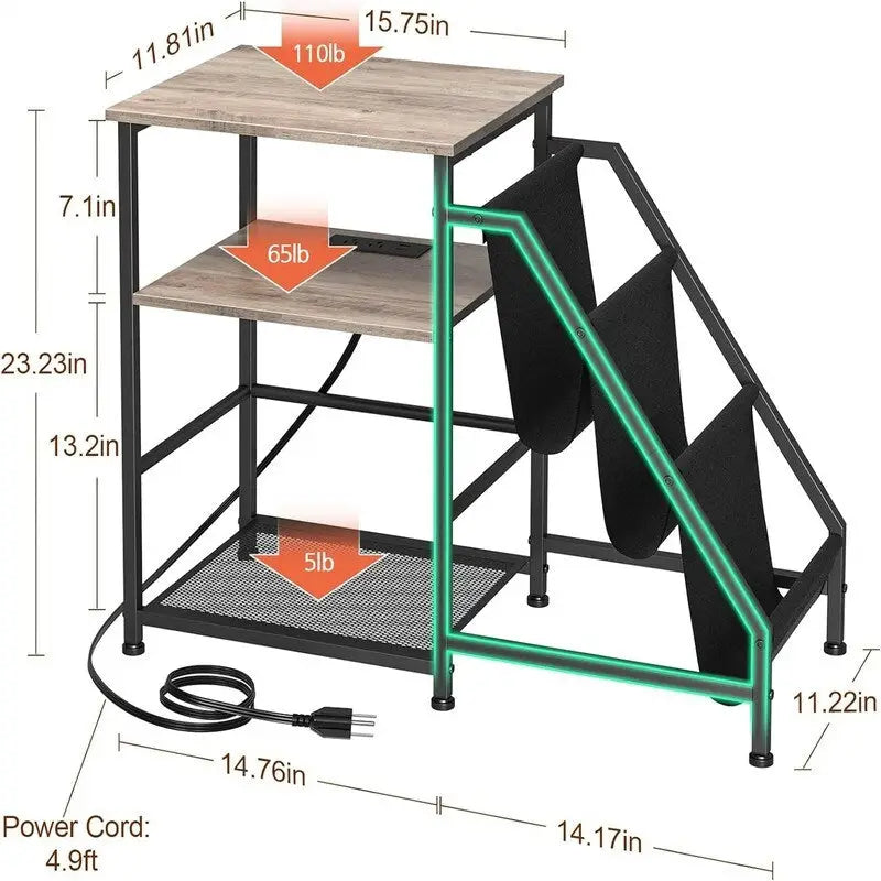 Meuble tourne-disque avec station de charge