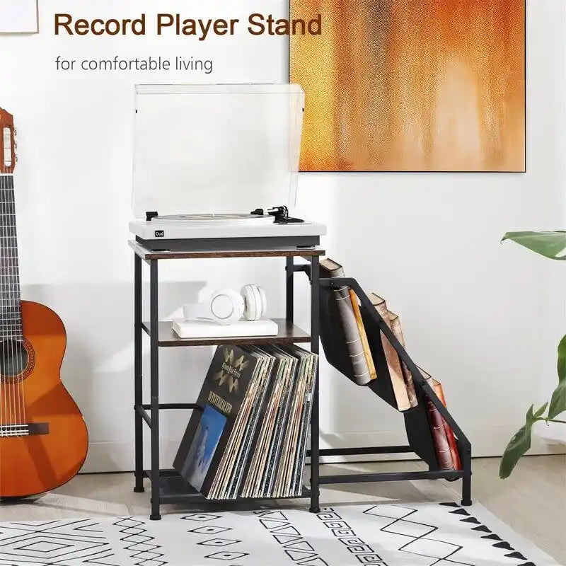 Meuble tourne-disque avec station de charge