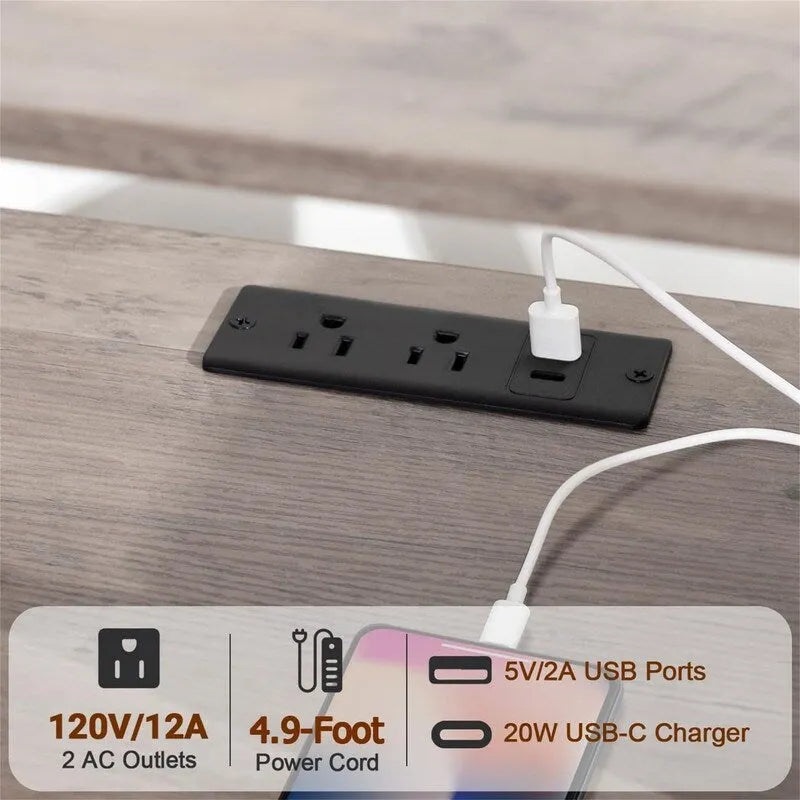 Meuble tourne-disque avec station de charge
