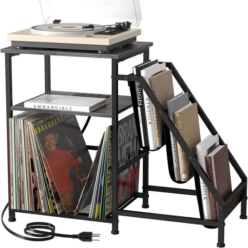 Meuble tourne-disque avec station de charge