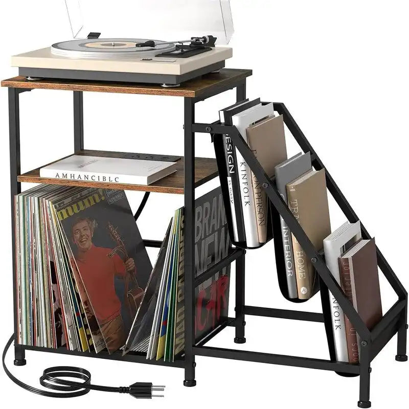 Meuble tourne-disque avec station de charge