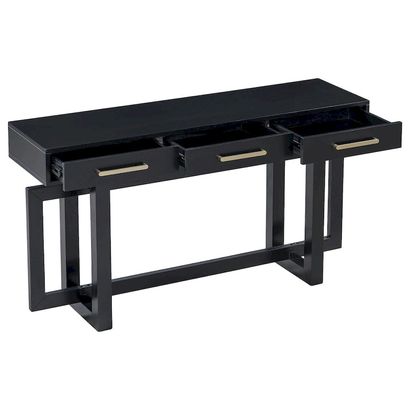 Console élégante avec trois tiroirs