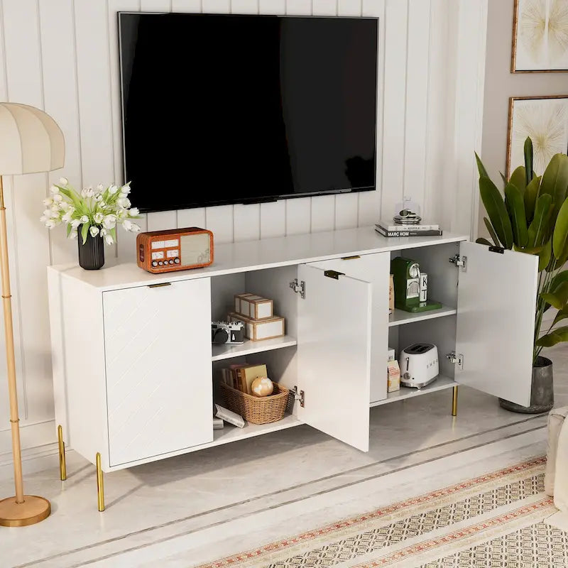 Buffet bahut quatre portes Mid-Century