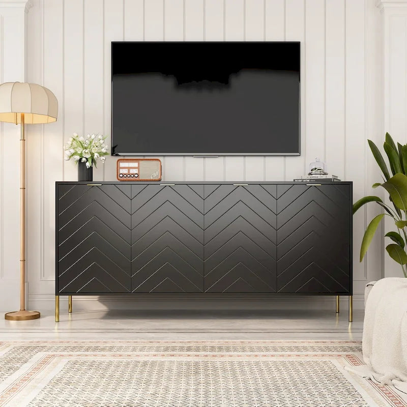 Buffet bahut quatre portes Mid-Century