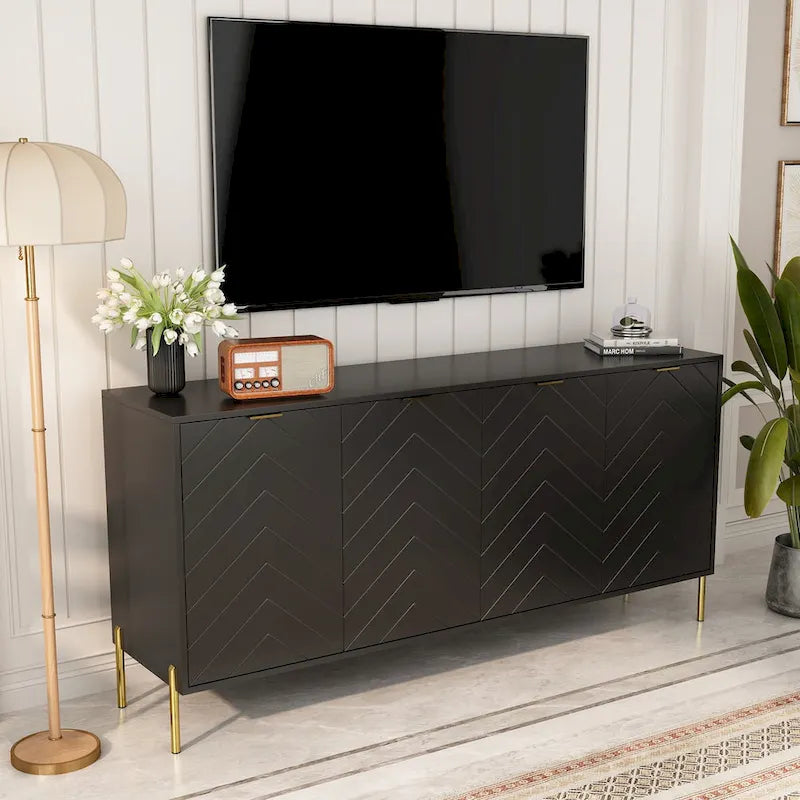 Buffet bahut quatre portes Mid-Century