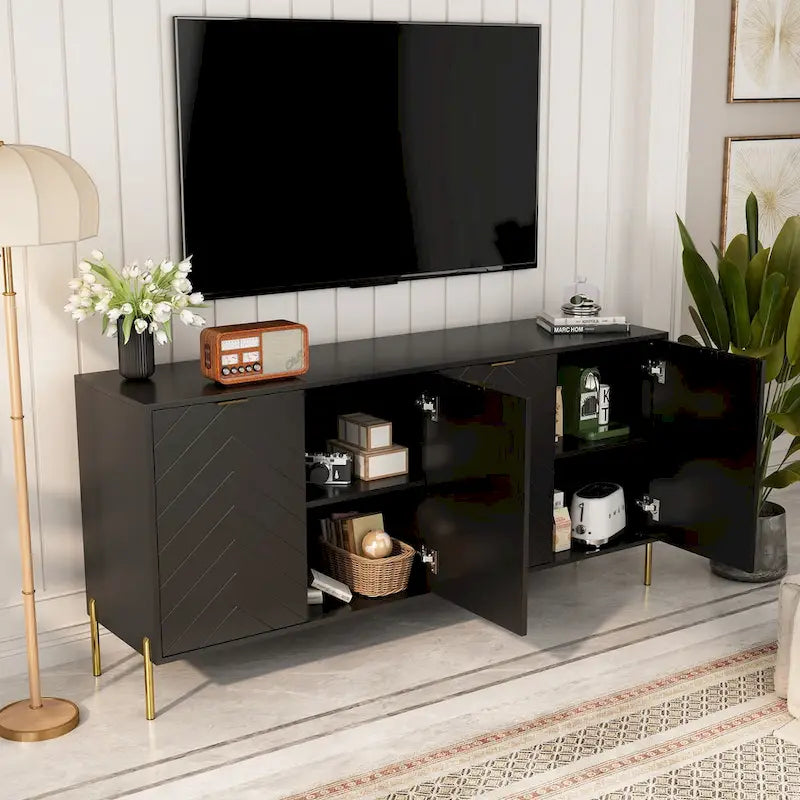 Buffet bahut quatre portes Mid-Century
