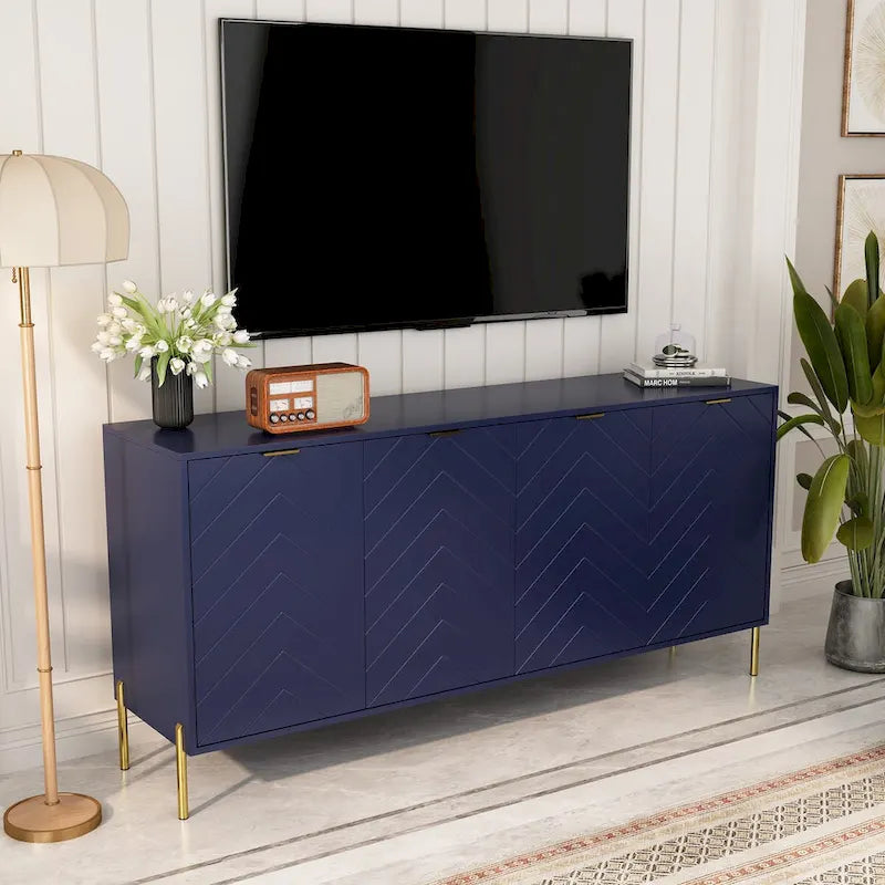 Buffet bahut quatre portes Mid-Century