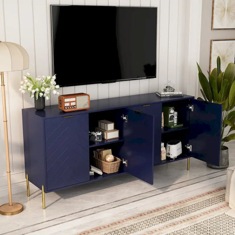 Buffet bahut quatre portes Mid-Century