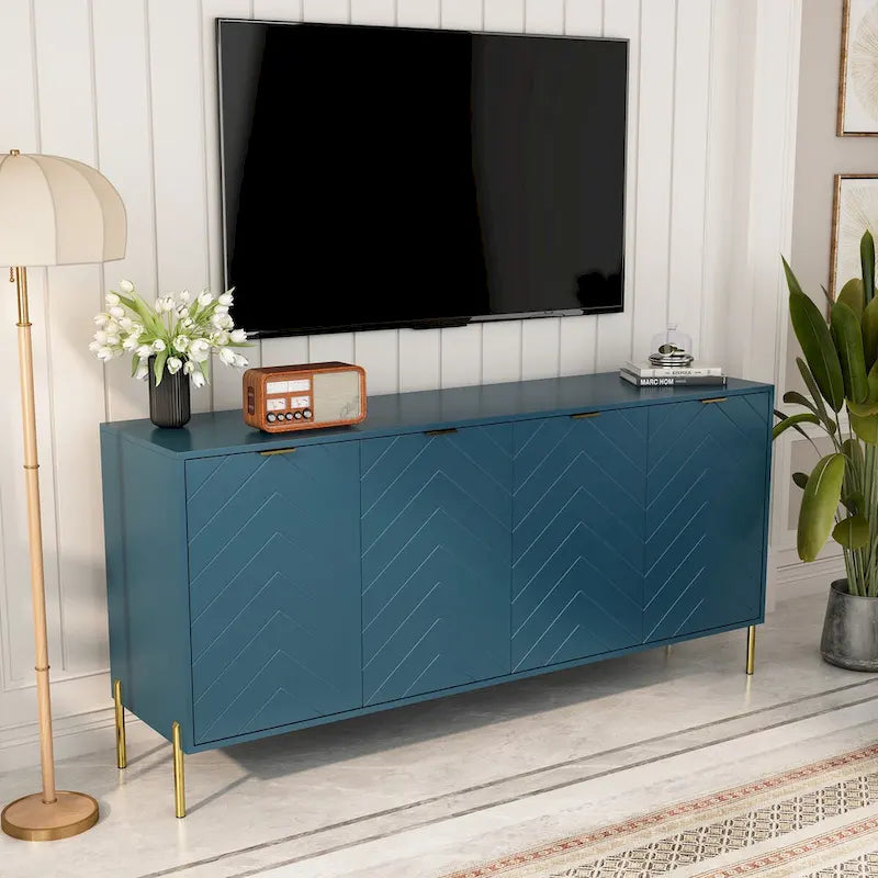 Buffet bahut quatre portes Mid-Century
