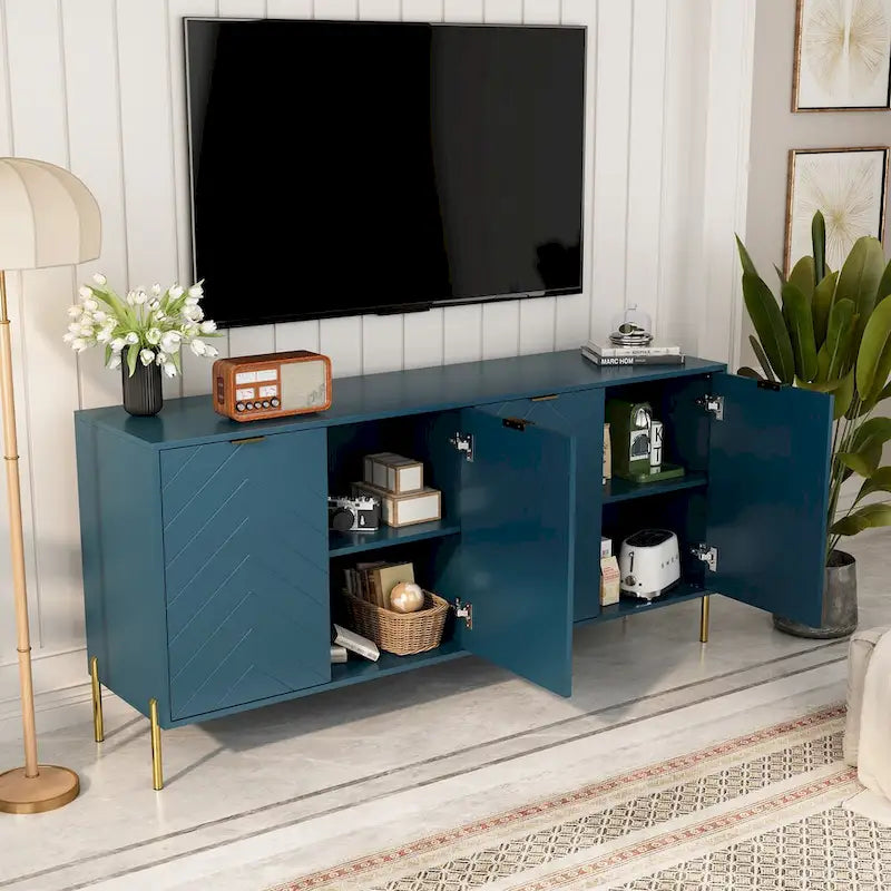 Buffet bahut quatre portes Mid-Century