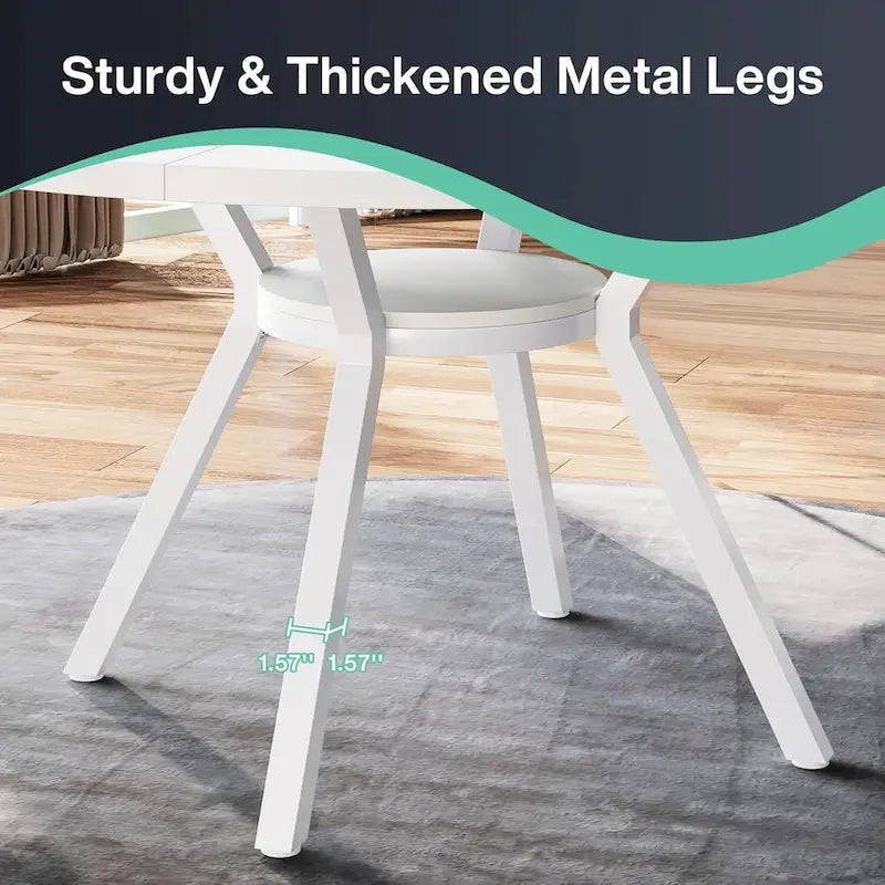 47 Inches Modern Round Dining Table for 4 - 47.2D x 47.2W x 29.9H