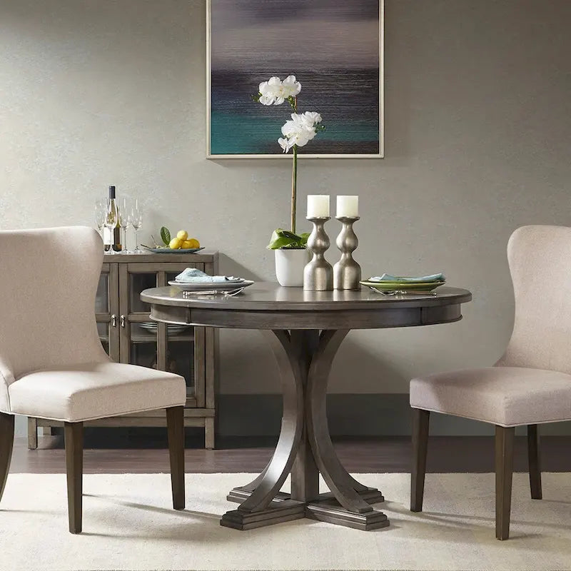 44" Round Dining Table, Solid Wood Classic Design