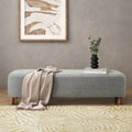 Banc ottoman moderne en bouclé