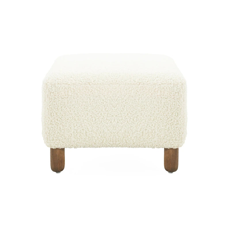 Banc ottoman moderne en bouclé