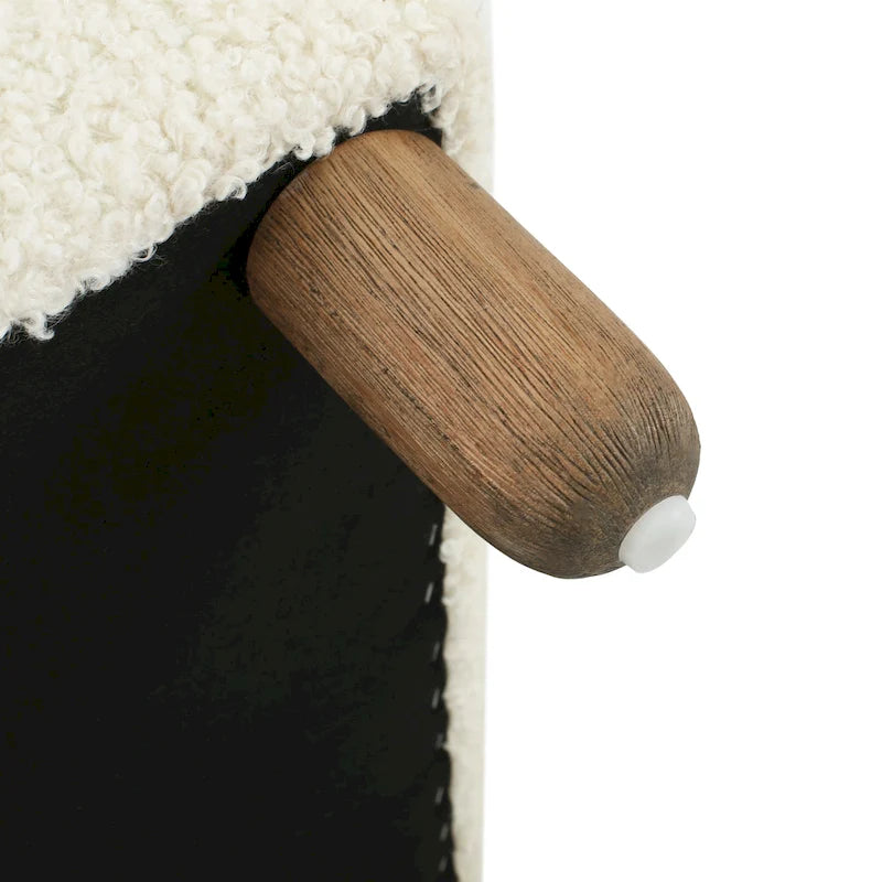 Banc ottoman moderne en bouclé