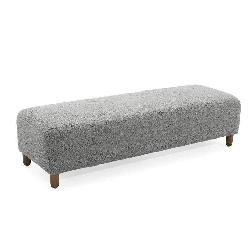 Banc ottoman moderne en bouclé