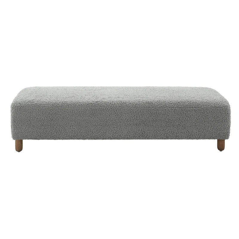 Banc ottoman moderne en bouclé