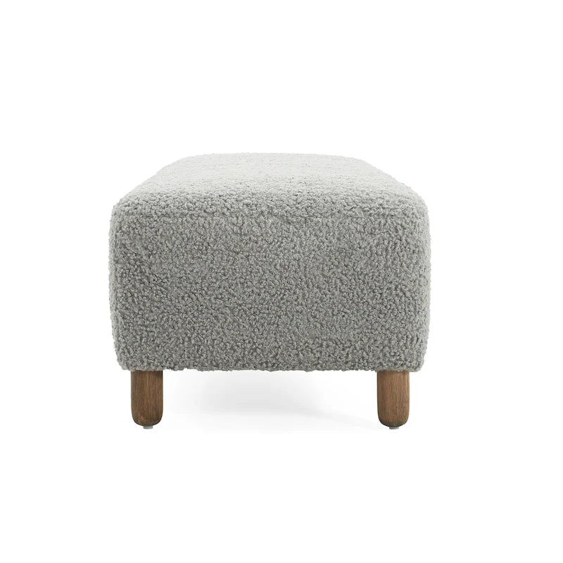 Banc ottoman moderne en bouclé