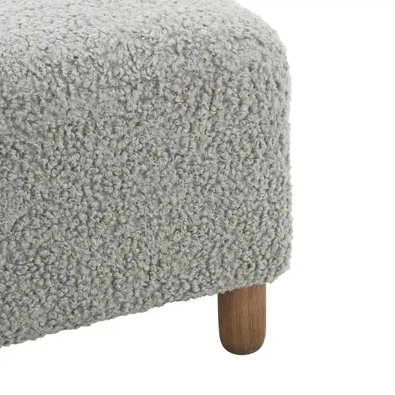 Banc ottoman moderne en bouclé
