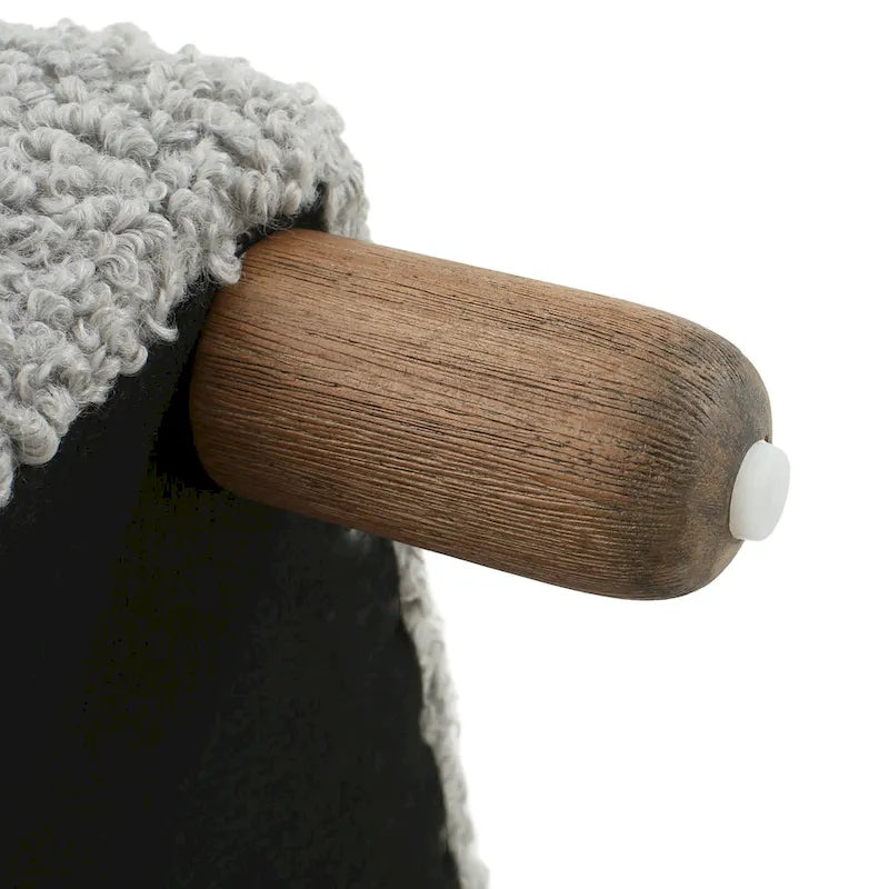 Banc ottoman moderne en bouclé