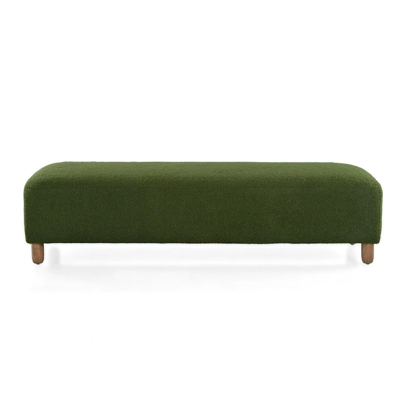 Banc ottoman moderne en bouclé